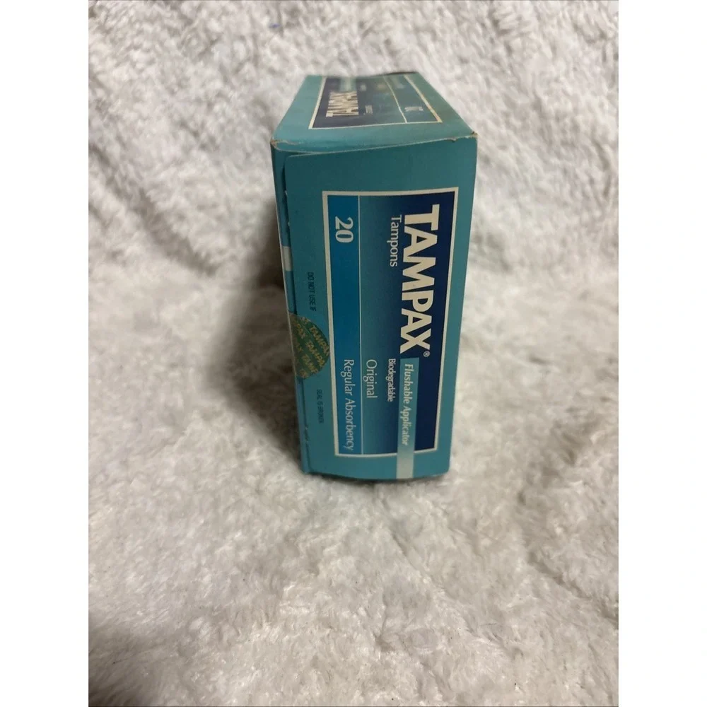 VINTAGE 90's TAMPAX 20 Original Regular TAMPONS BOX FlushableApplicator 1992 New